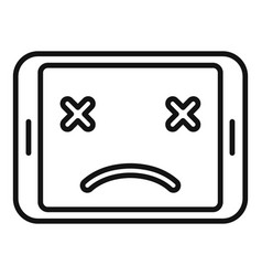 Broken Tablet Icon Outline Repair Phone