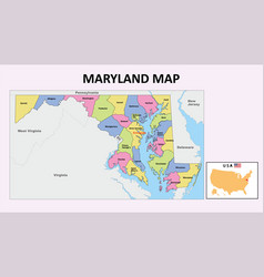 Maryland Map State And District Map Of