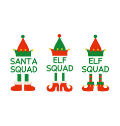 Santa Claus Squad Christmas Design Cartoon Elf