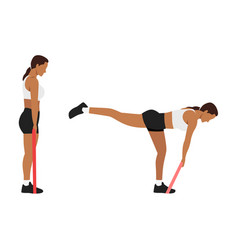 Single Leg Resistance Band Deadlift Exercise