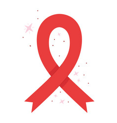 World Aids Day Ribbon With Sparks