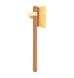 Body Massage Brush Icon Cartoon Wood Tool