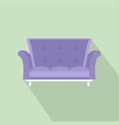 Cabriole Sofa Icon Flat Style