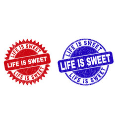 Life Is Sweet Rounded And Rosette Watermarks