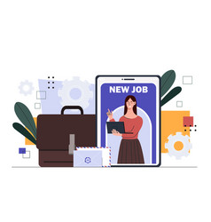 New Job Woman Concept