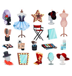 Theatrical Dressing Room Objects Set Dress