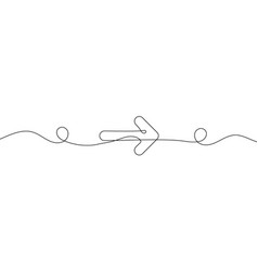 Arrow In Continuous Line Drawing Style Line Art