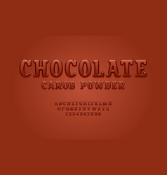 Chocolate 3d Font Slab Serif Alphabet