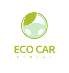 Eco Car Logo Design Template Low Emission Car