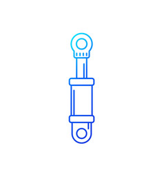 Hydraulic Cylinder Thin Line Icon