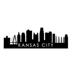 Kansas City Skyline Silhouette Black City