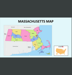 Massachusetts Map State And District Map