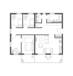 Plan Of The Apartment With Furniture