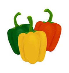 Green Yellow And Red Bell Peppers