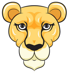 Lioness Face In Cartoon Style