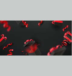 Black Background With Boxes 3d Header Banner