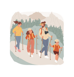 Hiking Isolated Cartoon