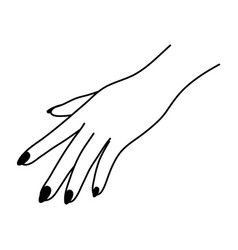 Female Hand Line Art Gesture Womans Arm Gentle