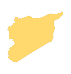 Syria Map Color Line Element Border