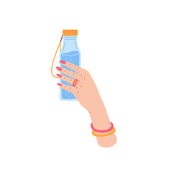 Hand Holding A Bottle Of Water