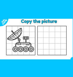 Kids Game Copy The Picture And Color Lunar Rover