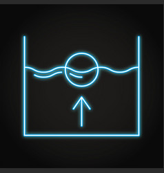 Buoyant Force Neon Icon In Line Style