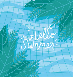 Hello Summer Lettering In Pool