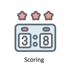 Scoring Fill Outline Icons Simple Stock I