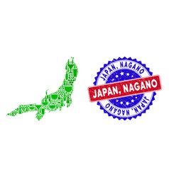 Bicolor Japan Nagano Scratched Seal