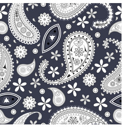 Black And White Paisley Seamless Pattern