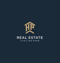 Initial Hp Logo For Real Estate With Simple