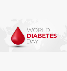 World Diabetes Day Background With Red Blood Drop