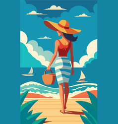 Fashionable Woman In Summer Attire