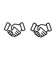 Handshake Icon Set Isolated On White Background H