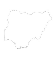 Nigeria Country Map Outline