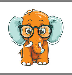 Elephant Cute Funny Cartoon Kawaii Clipart