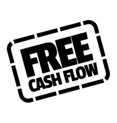 Free Cash Flow Stamp On White