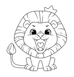 Lion Coloring Page Cartoon