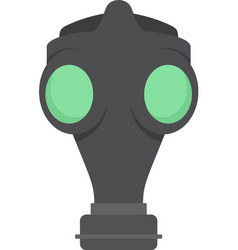 Old Gas Mask Icon Flat Isolated