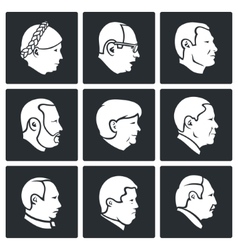 People Head Icons Set