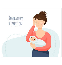 Postpartum Depression A Woman Is Crying