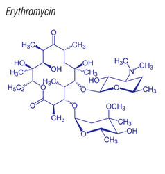 Skeletal Formula Erythromycin Drug Chemical