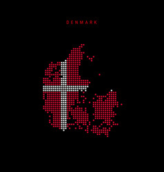 Square Dots Pattern Map Of Denmark Dotted Pixel