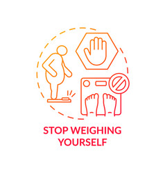 Stop Weighing Yourself Concept Icon