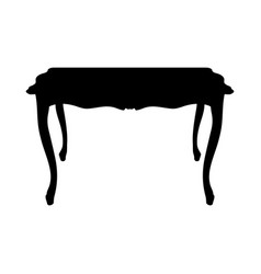 Table silhouette Royalty Free Vector Image - VectorStock