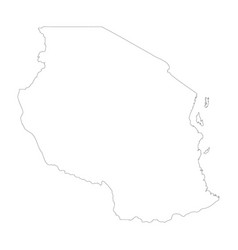 Tanzania Country Map Outline