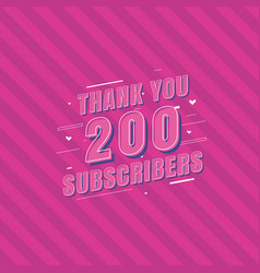 Thank You 200 Subscribers Celebration Greeting