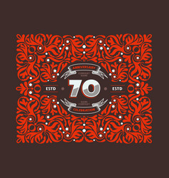 70 Years Anniversary Celebration Card