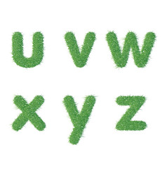 Small Letter U V W X Y Z Texture Green Grass