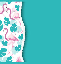 Teal And Pink Tropical Flamingo Background Banner